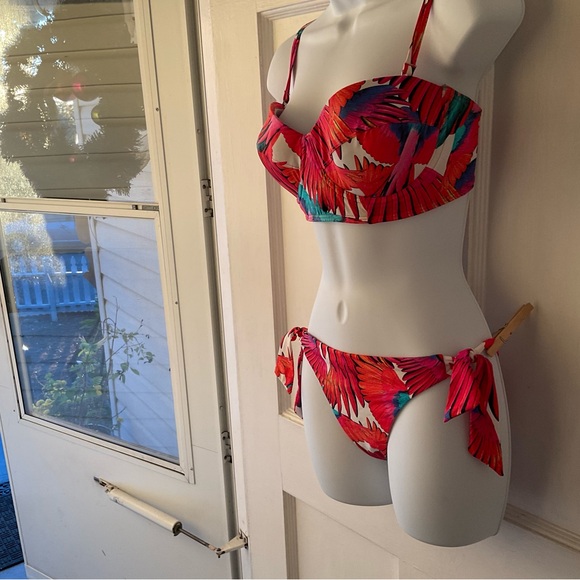 Bikini colorful tie bottom and top - Picture 4 of 9